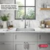 Lavabo de cocina con un receptáculo de acero inoxidable de 23" de montaje bajo encimera con accesorios